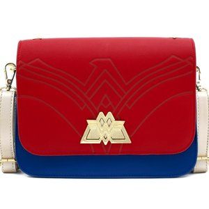 LOUNGEFLY DC COMICS WONDER WOMAN 1984 EAGLE CROSSBODY BAG